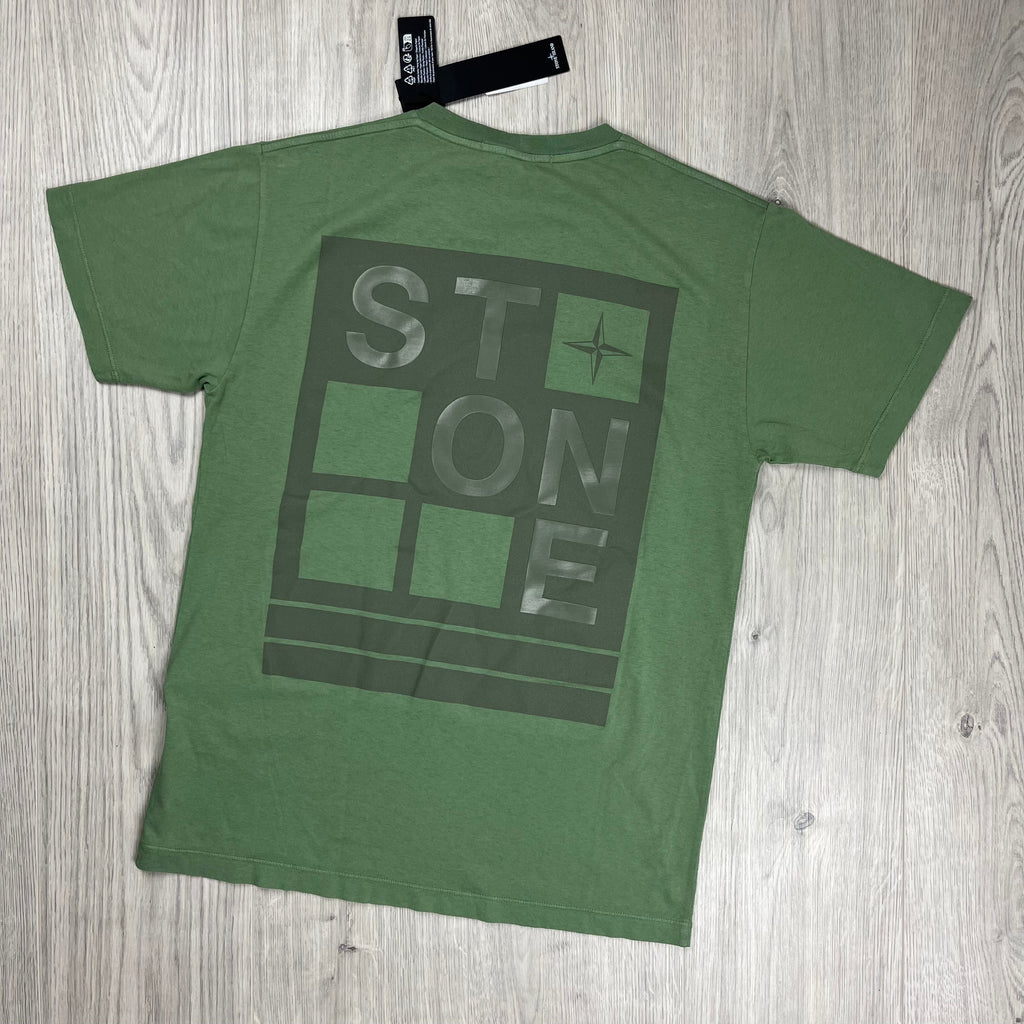 Stone Island Printed T-Shirt - Sage Green -Usfansport