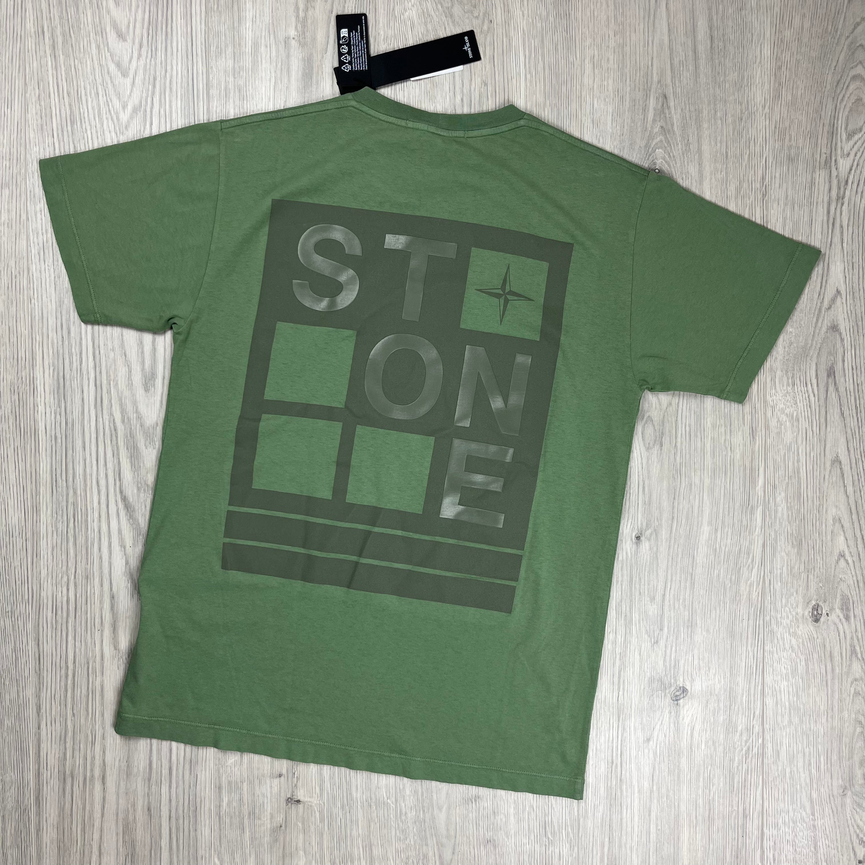 Stone Island Printed T-Shirt - Sage Green -Usfansport