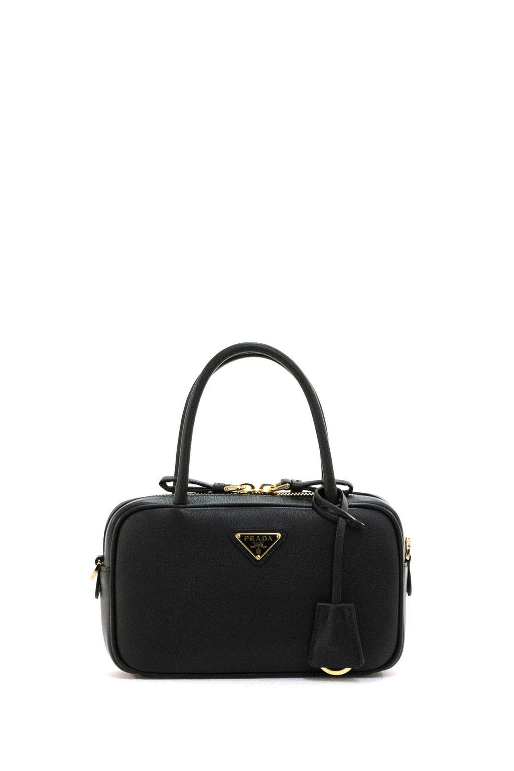 Borsa a mano in pelle di colore nero