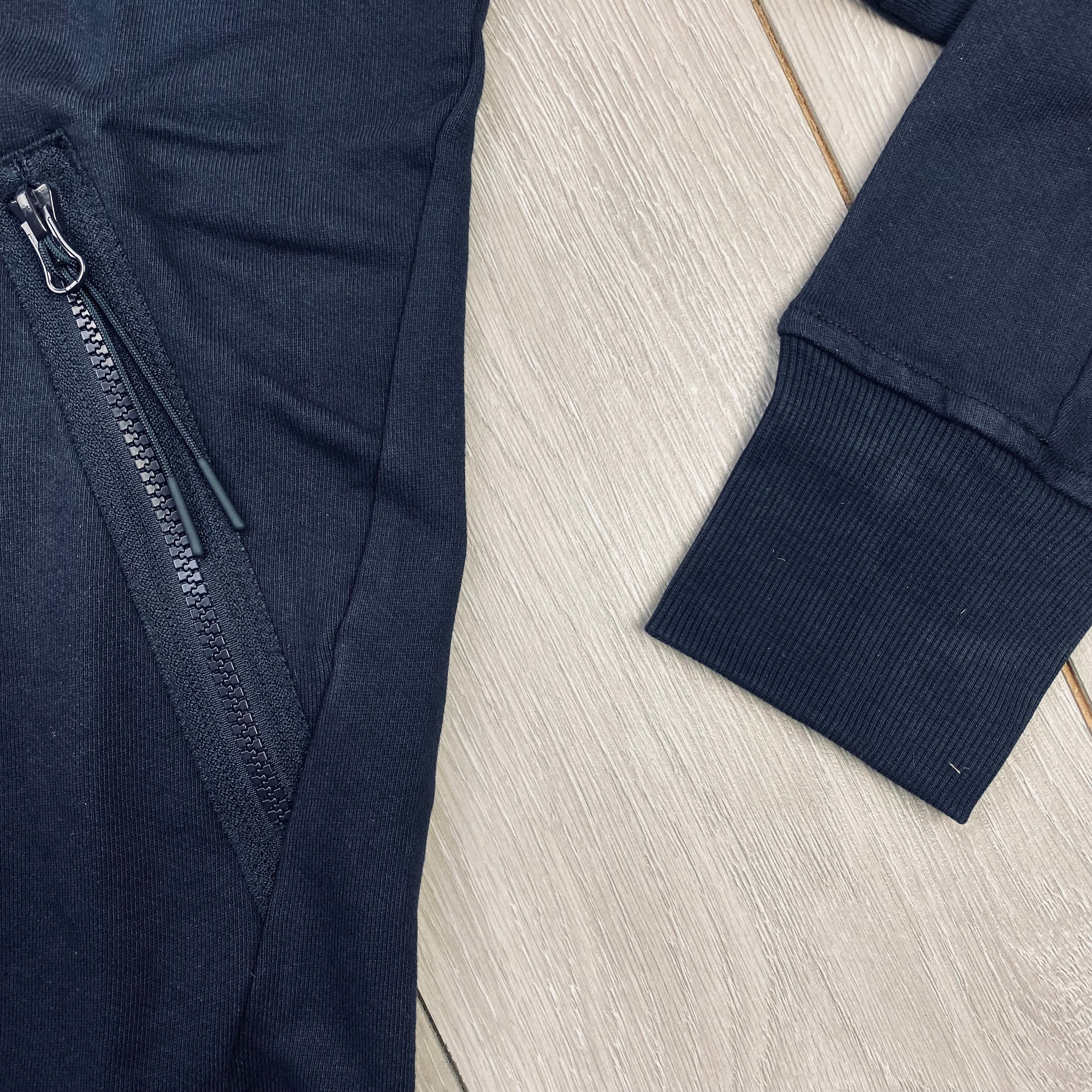 CP Company Raised Fleece Goggle Hoodie - Navy -Usfansport