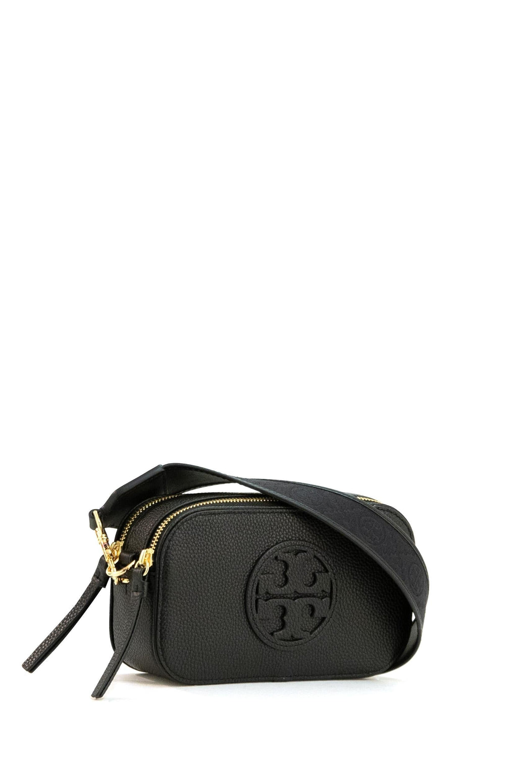 Borsa Mini Miller in pelle martellata di colore nero