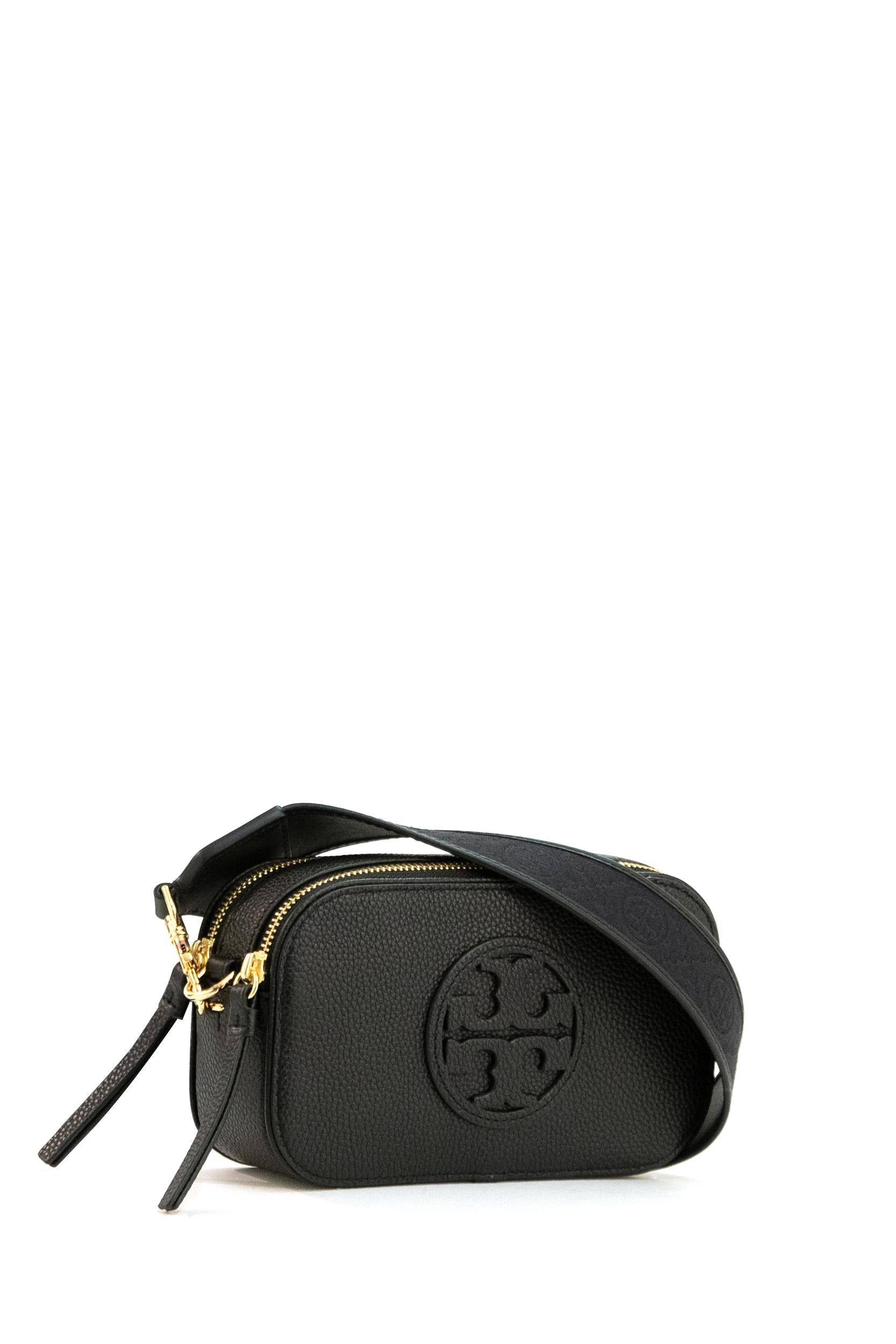 Borsa Mini Miller in pelle martellata di colore nero