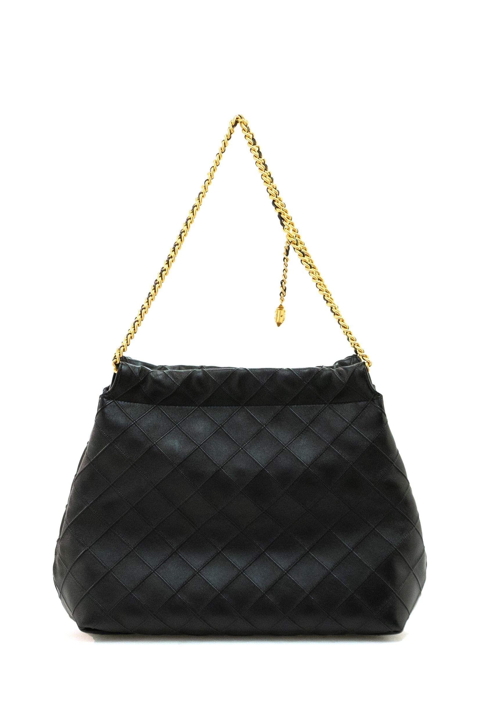 Borsa Fleming in pelle di colore nero