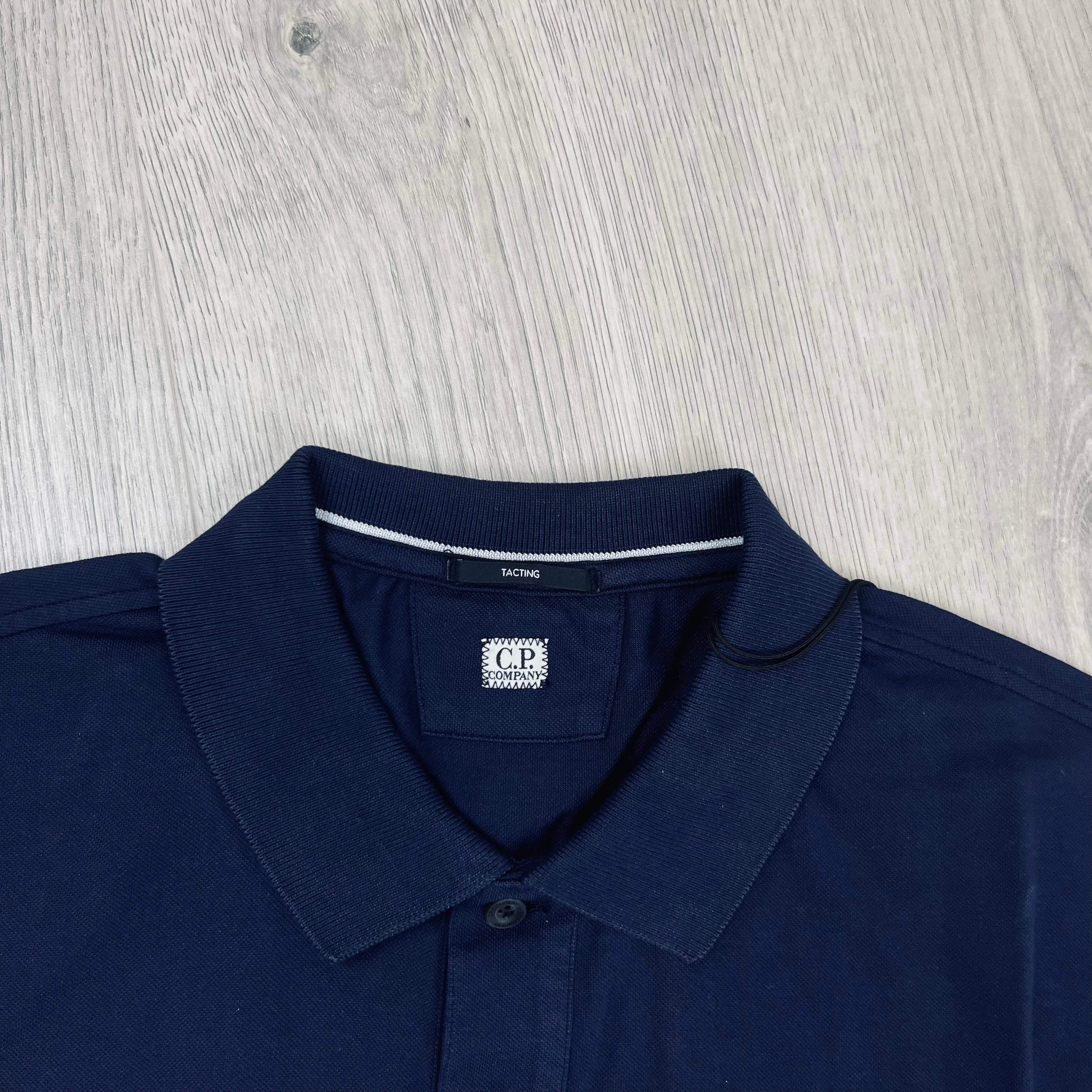 CP Company Piquet Polo Shirt - Medieval Blue -Usfansport