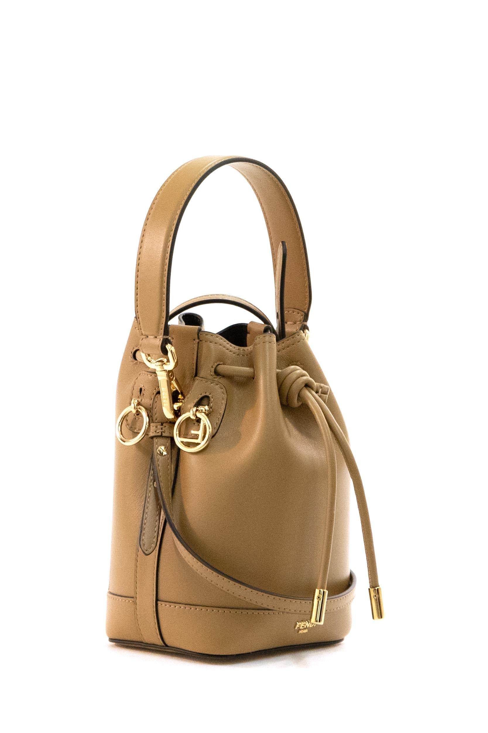 Borsa Mon Tresor in pelle di colore beige