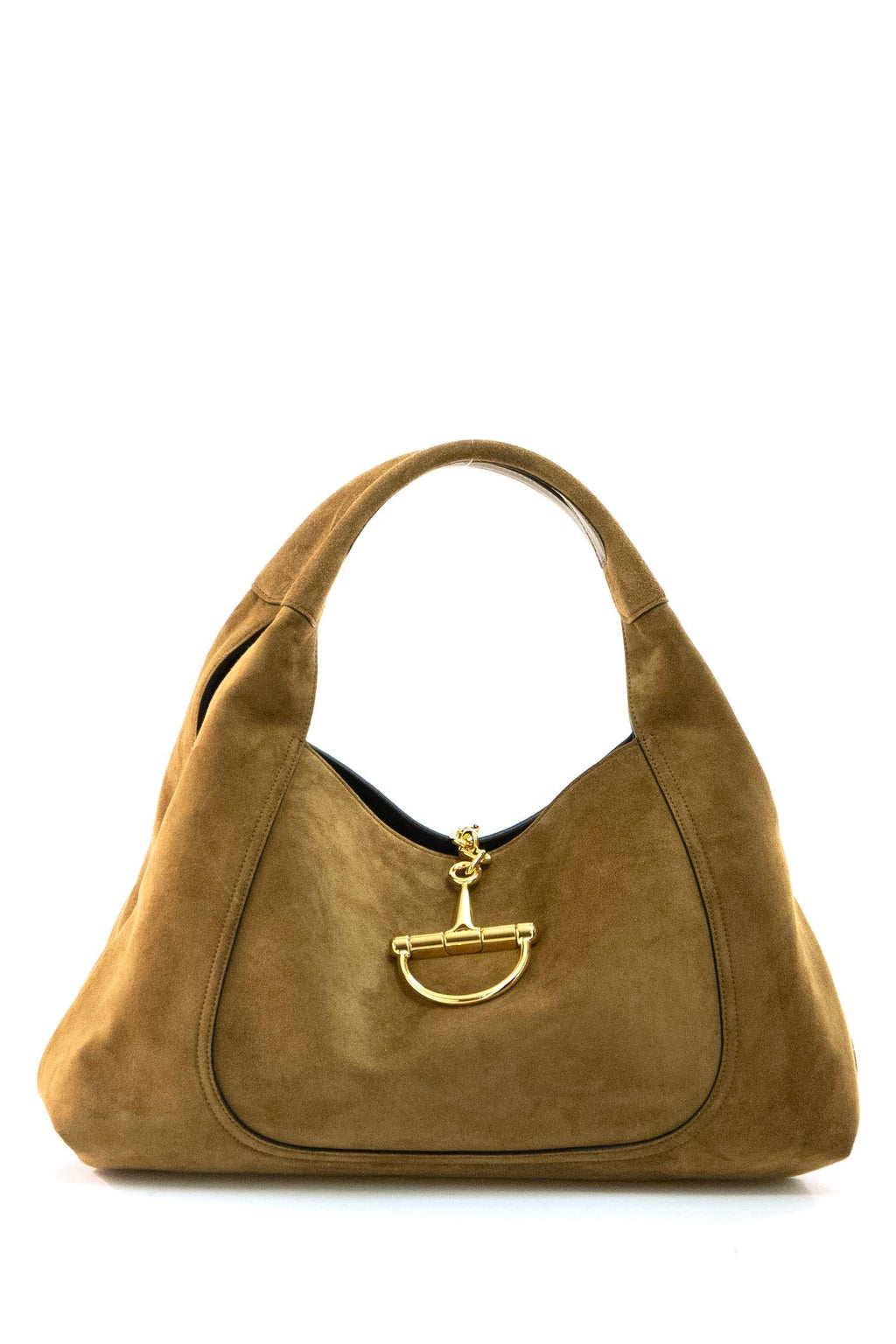 Borsa Gucci Softbit in suede color marrone