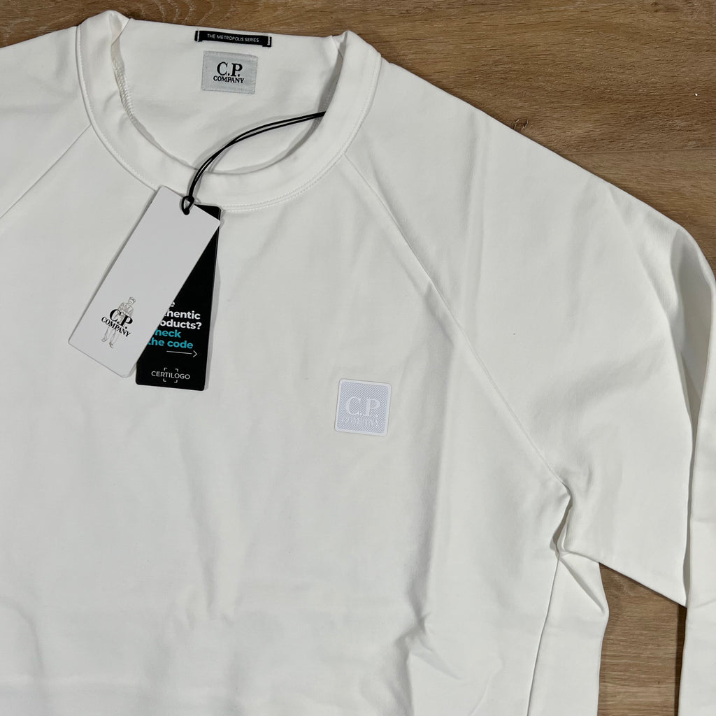 CP Company Metropolis Sweatshirt in White -Usfansport