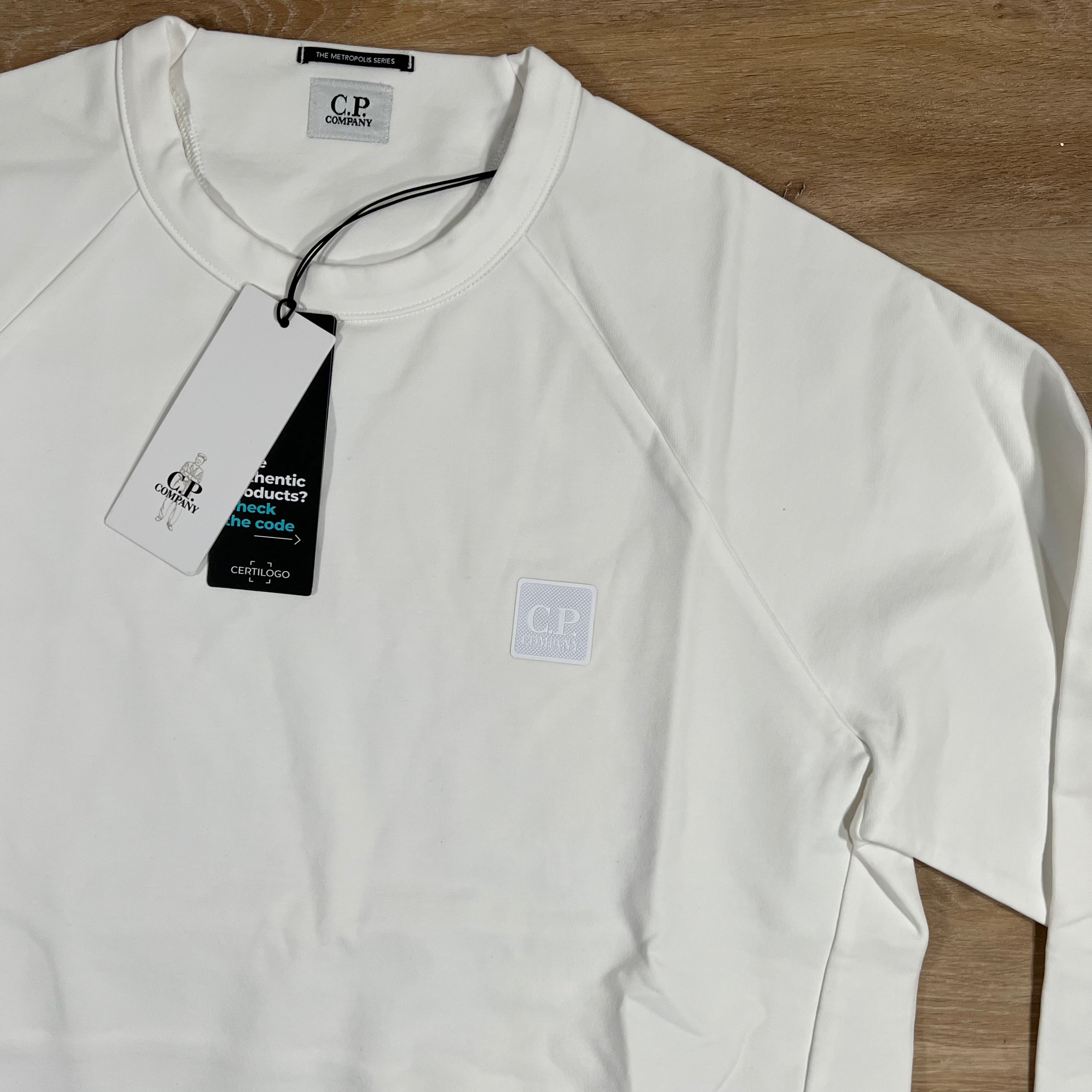 CP Company Metropolis Sweatshirt in White -Usfansport