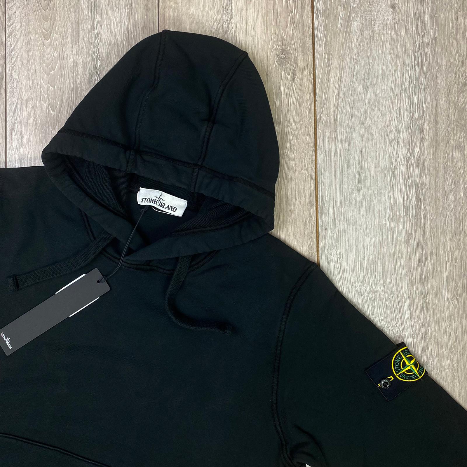Stone Island Dyed Hoodie - Black -Usfansport