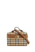 Borsa Vanity Check? di colore beige archivio