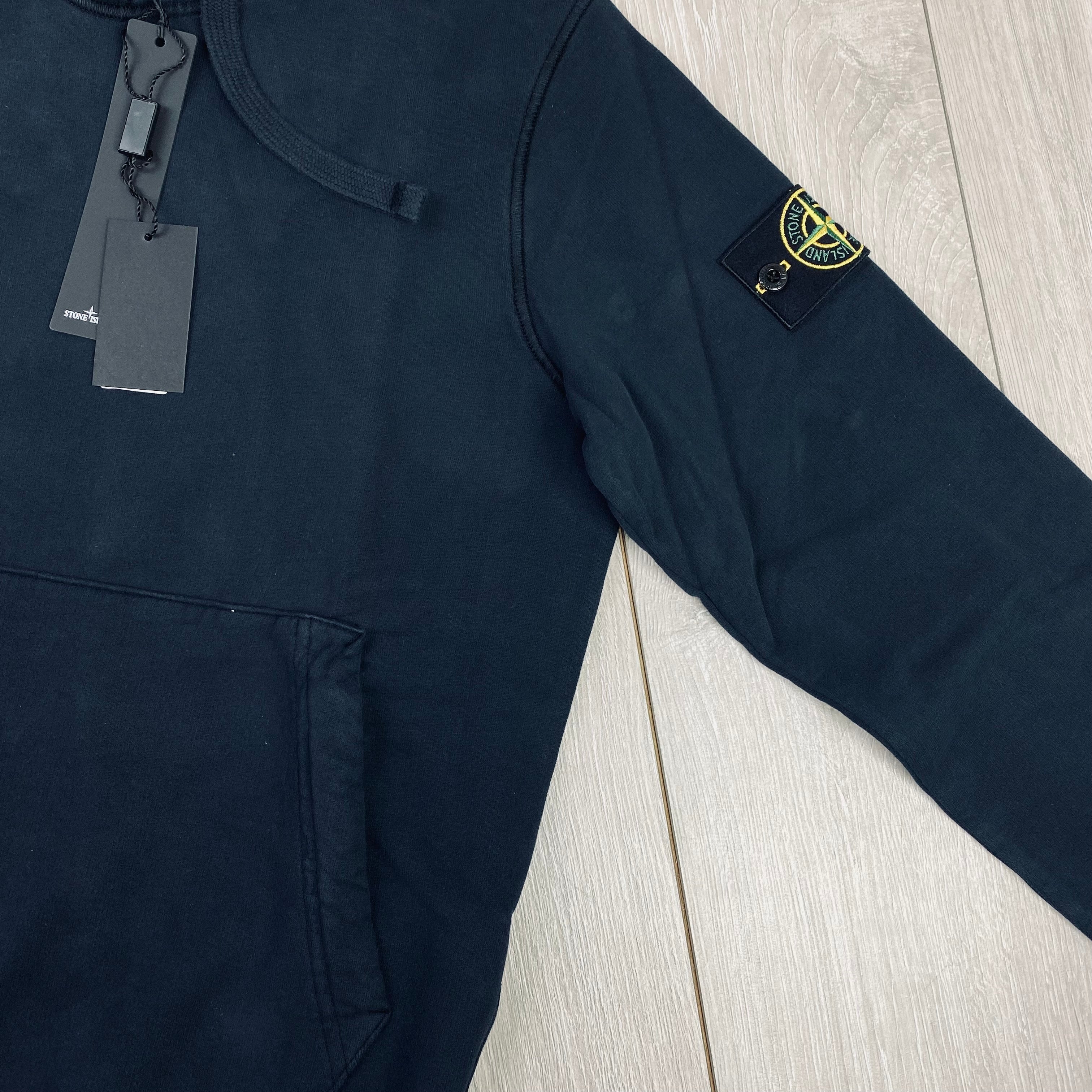 Stone Island Dyed Hoodie - Navy -Usfansport