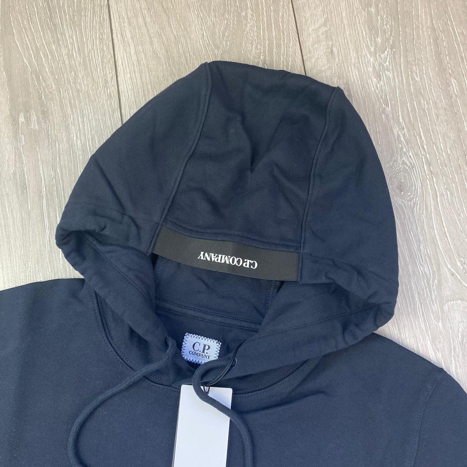 CP Company Raised Fleece Hoodie - Navy -Usfansport