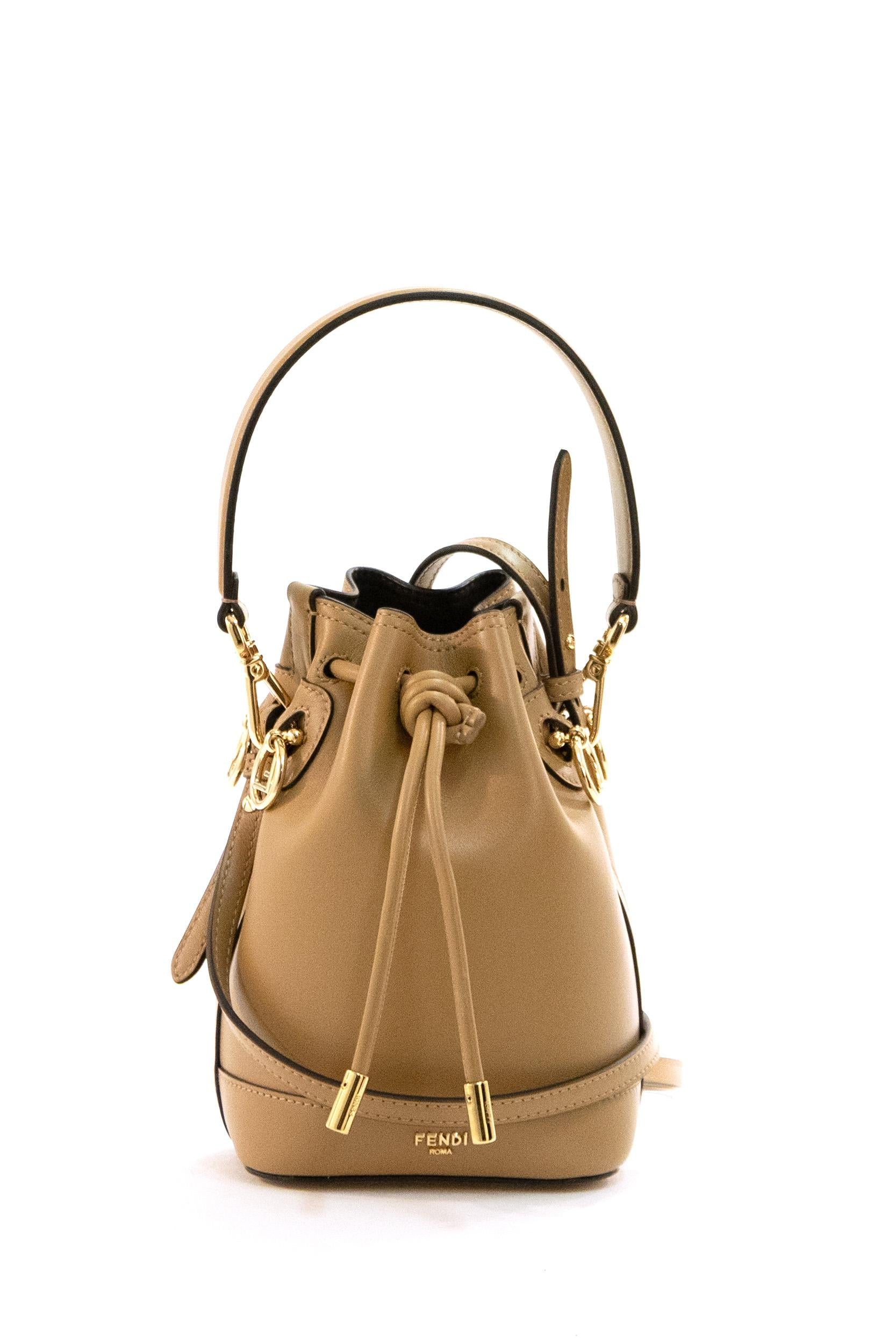 Borsa Mon Tresor in pelle di colore beige