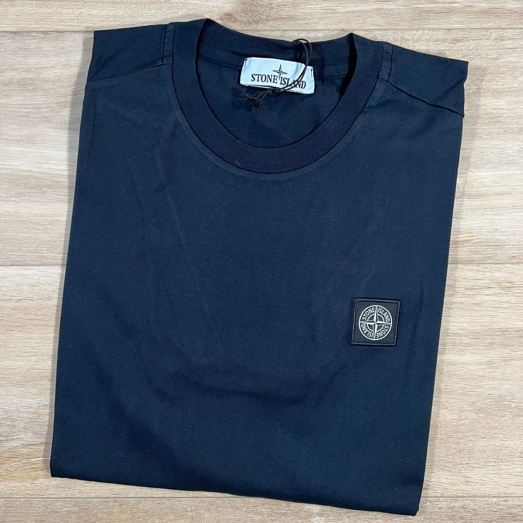 Stone Island Patch Logo T-Shirt in Navy -Usfansport