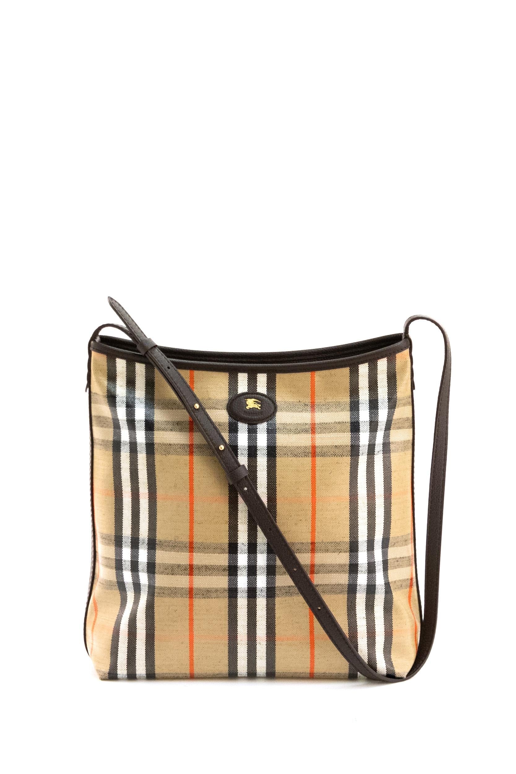 Borsa a spalla Highlands in Burberry Check