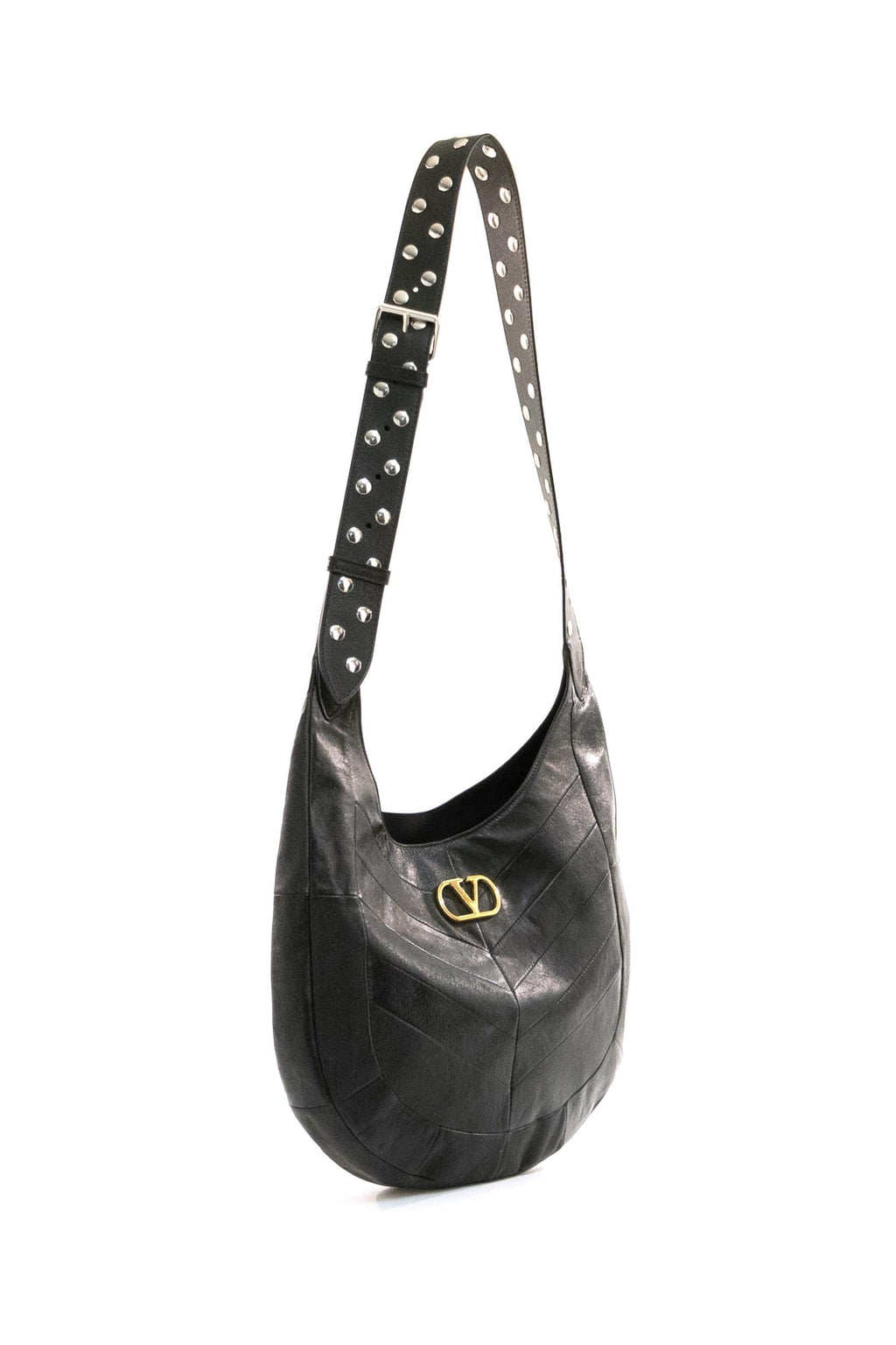Borsa Panthea in nappa di colore nero
