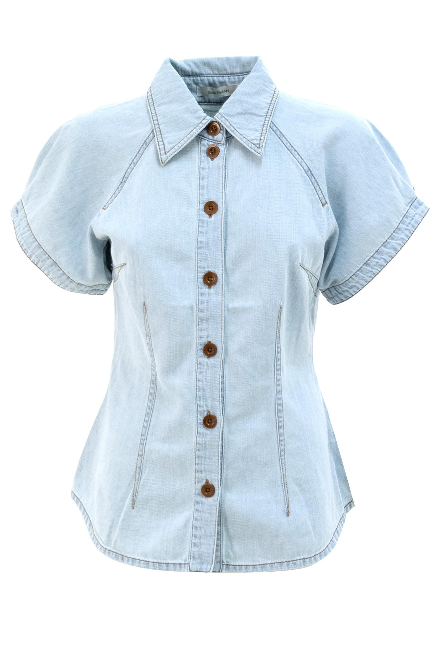 Camicia in denim di cotone