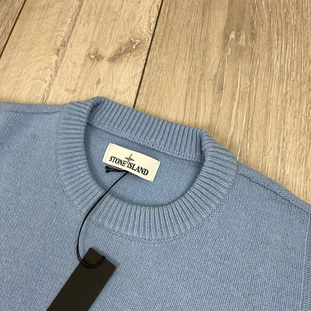 Stone Island Knit Sweatshirt - Mid Blue -Usfansport
