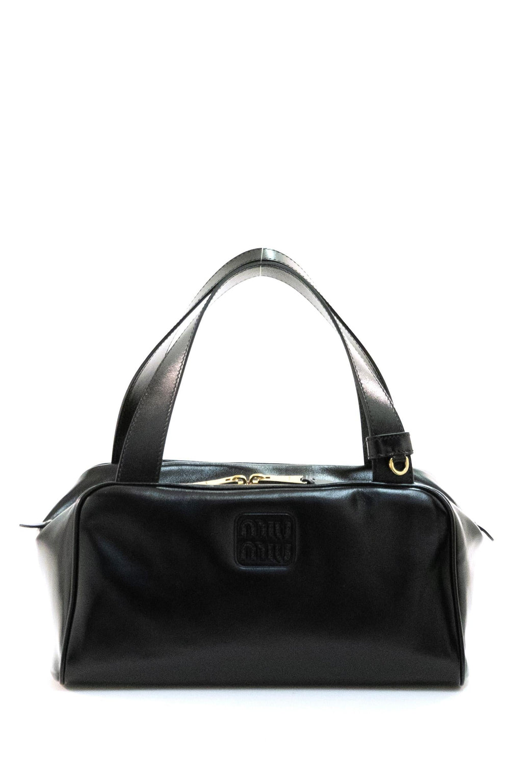 Borsa bauletto in pelle di colore nero