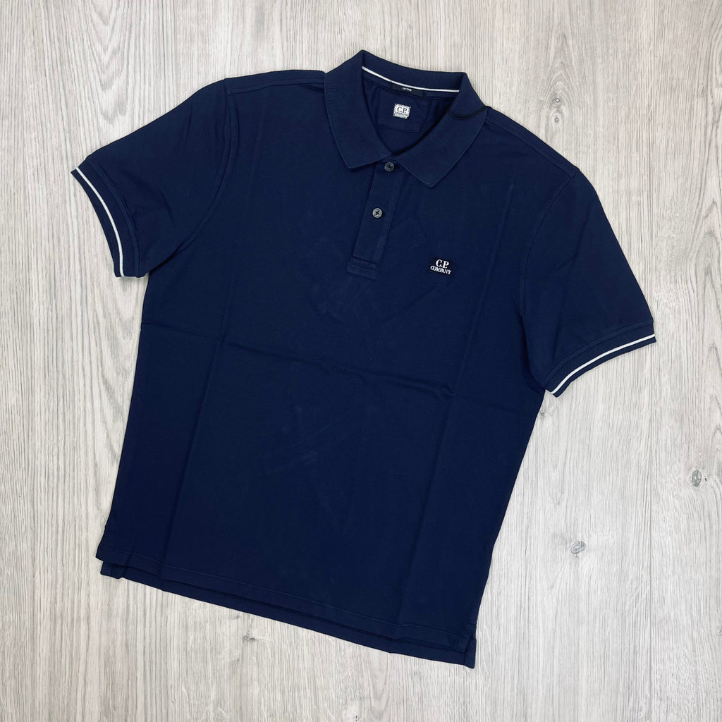CP Company Piquet Polo Shirt - Medieval Blue -Usfansport