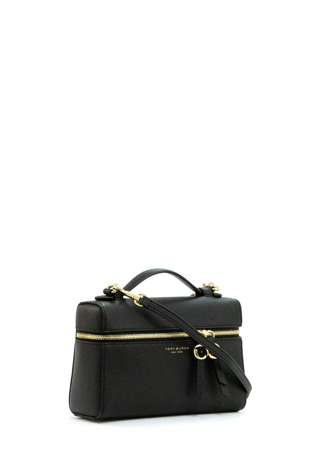 Borsa Romy Slim in pelle martellata di colore nero