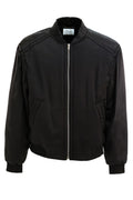 Bomber in satin di colore nero