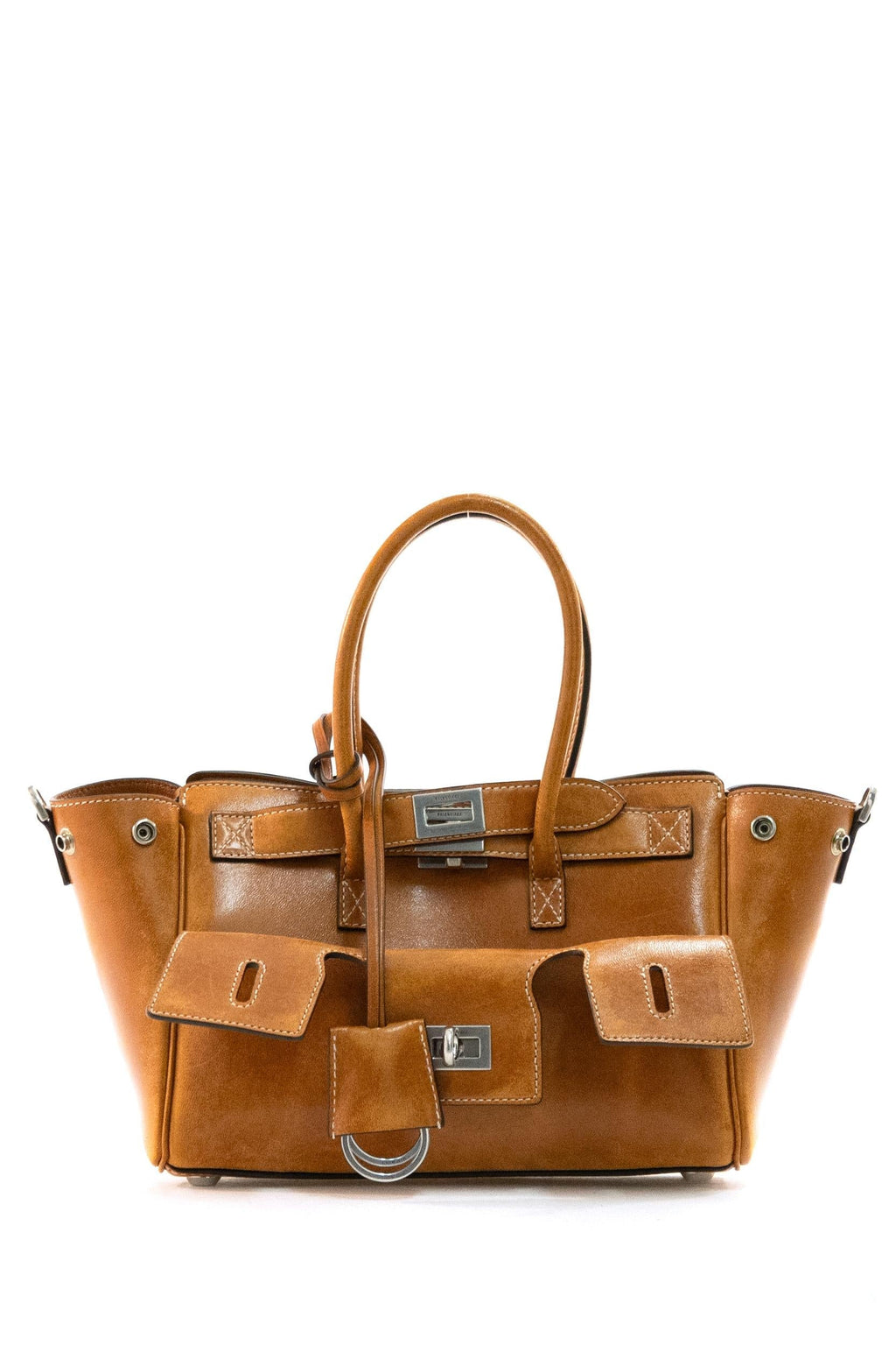 Borsa Carry All Bel Air in pelle color marrone chiaro