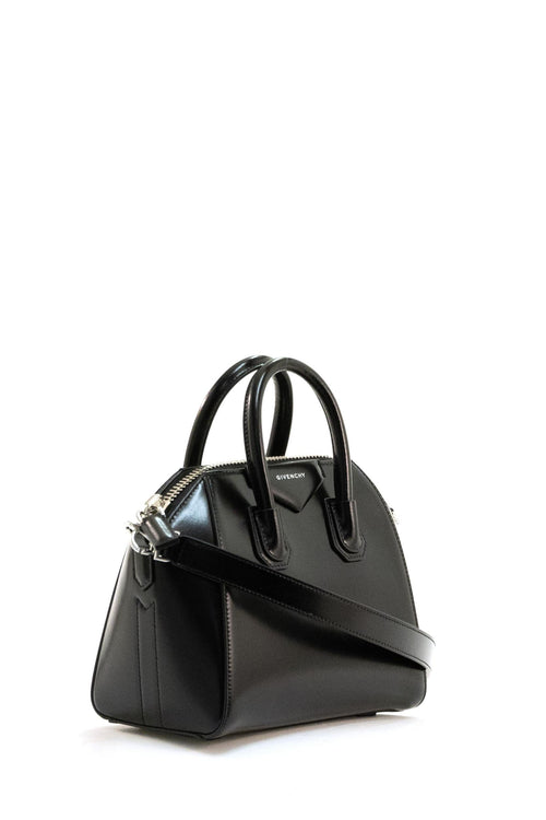 Borsa Antigona mini in pelle Box di colore nero
