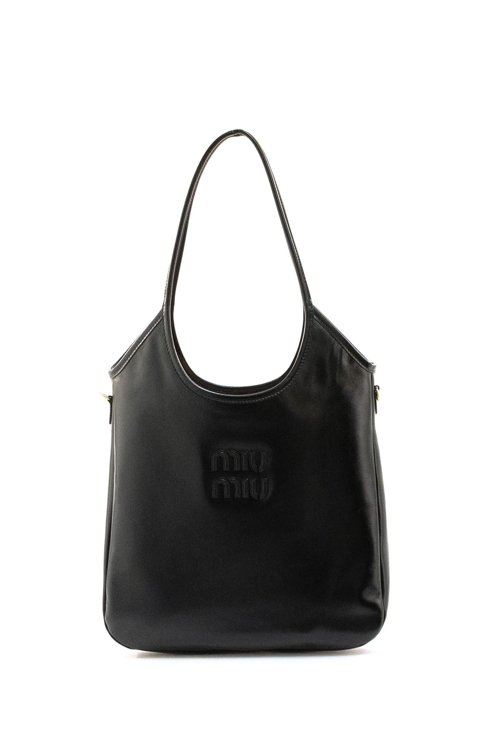 Borsa Ivy in pelle lucida color nero