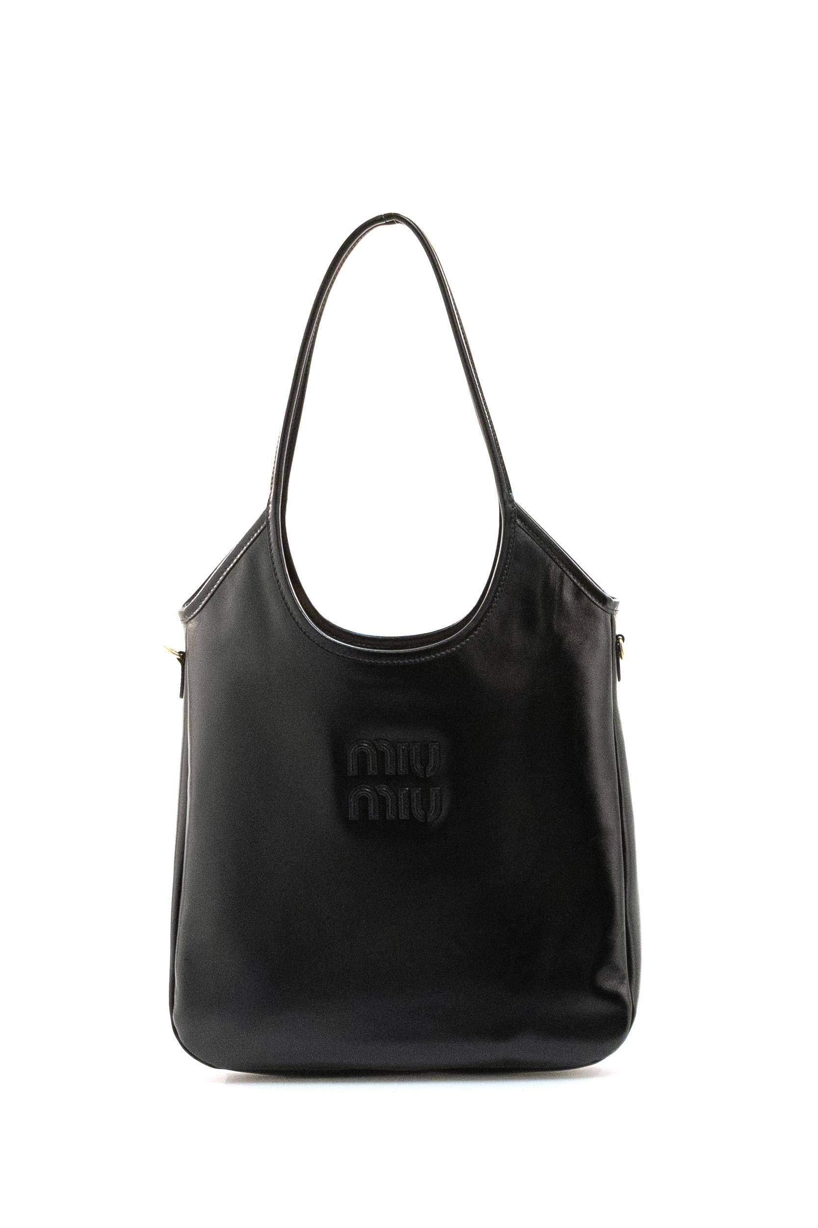 Borsa Ivy in pelle lucida color nero