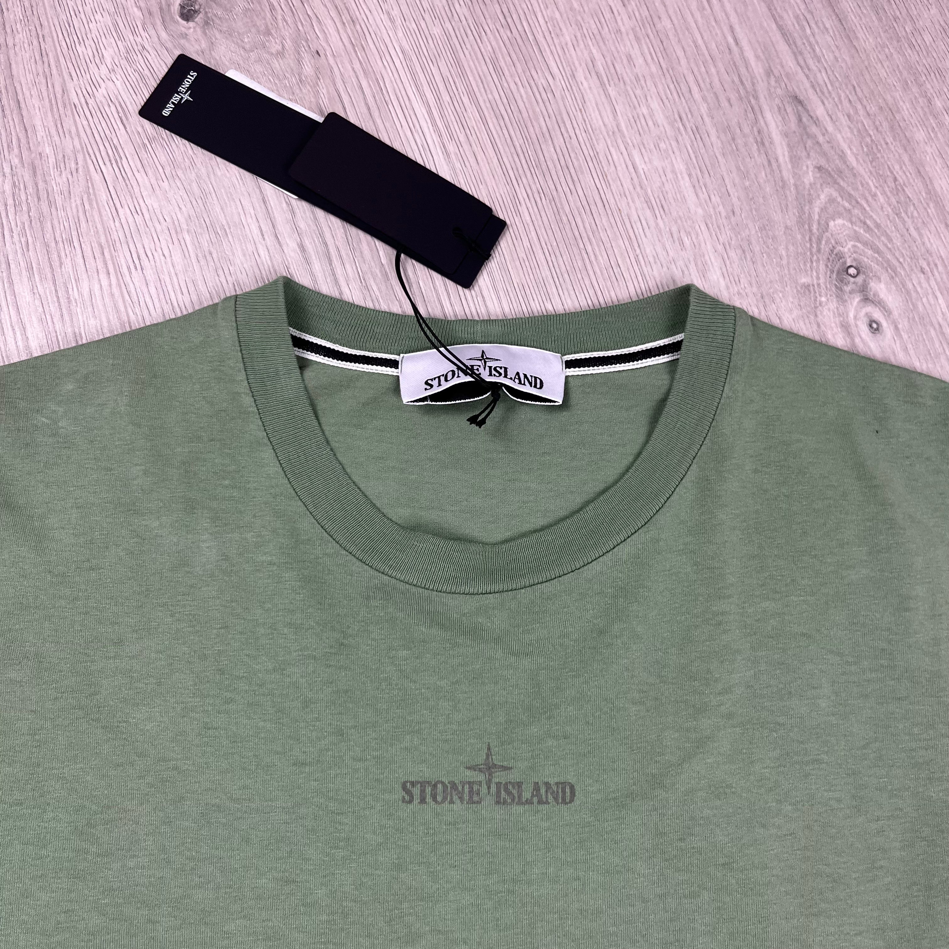 Stone Island Printed T-Shirt - Sage Green -Usfansport