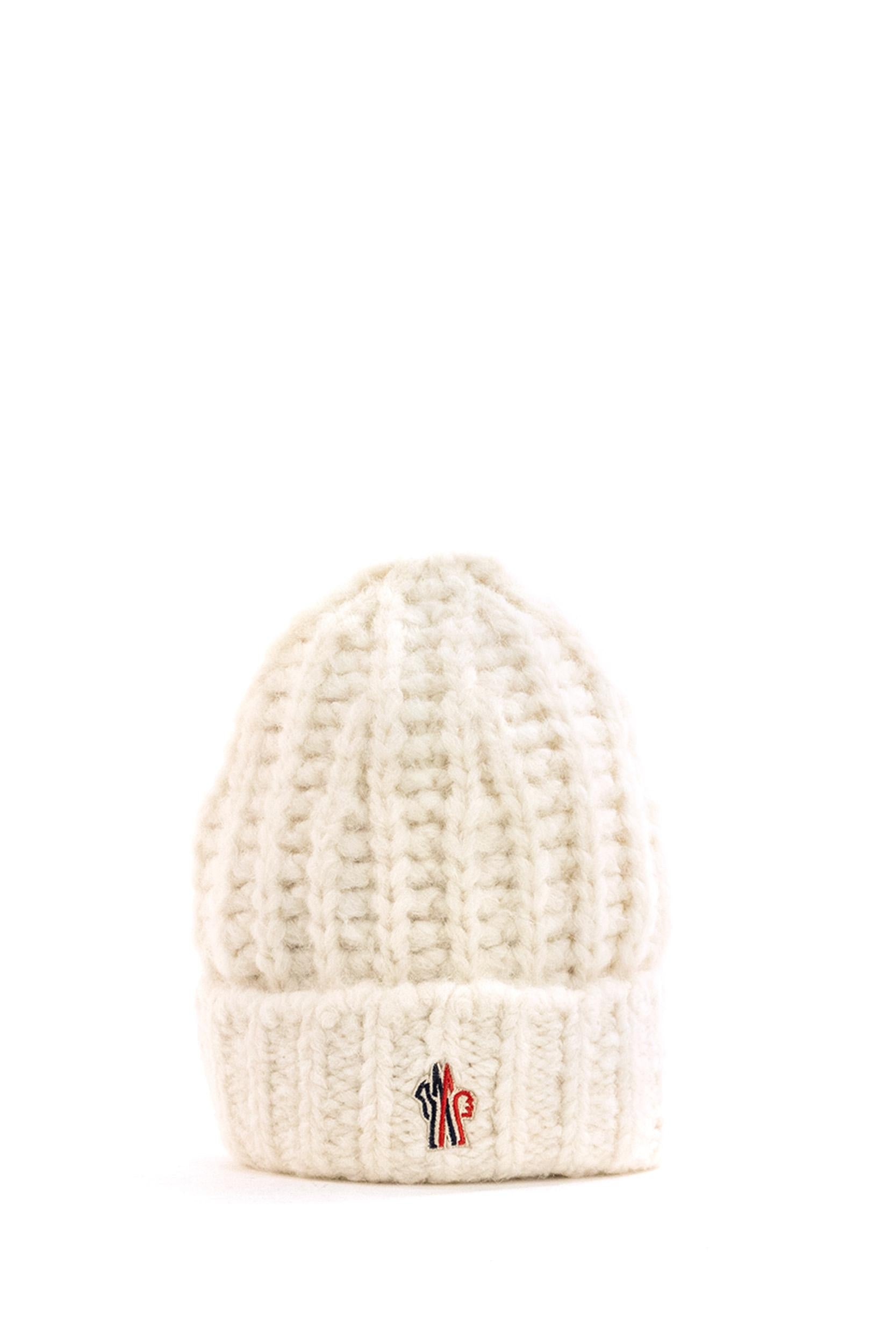 Berretto Tricot in lana di colore bianco