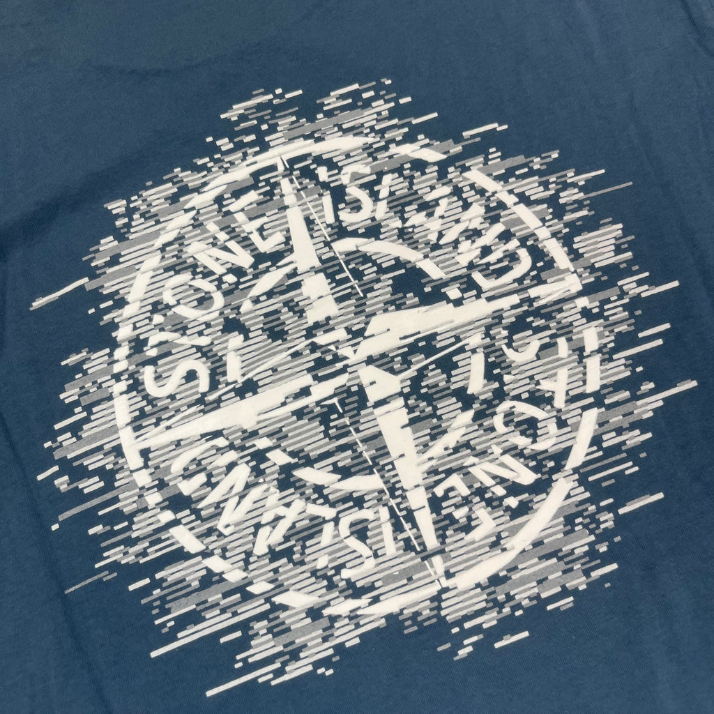 Stone Island Printed T-Shirt - Avio Blue -Usfansport