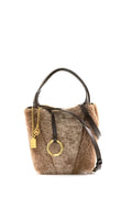 Borsa Spin in shearling color grigio