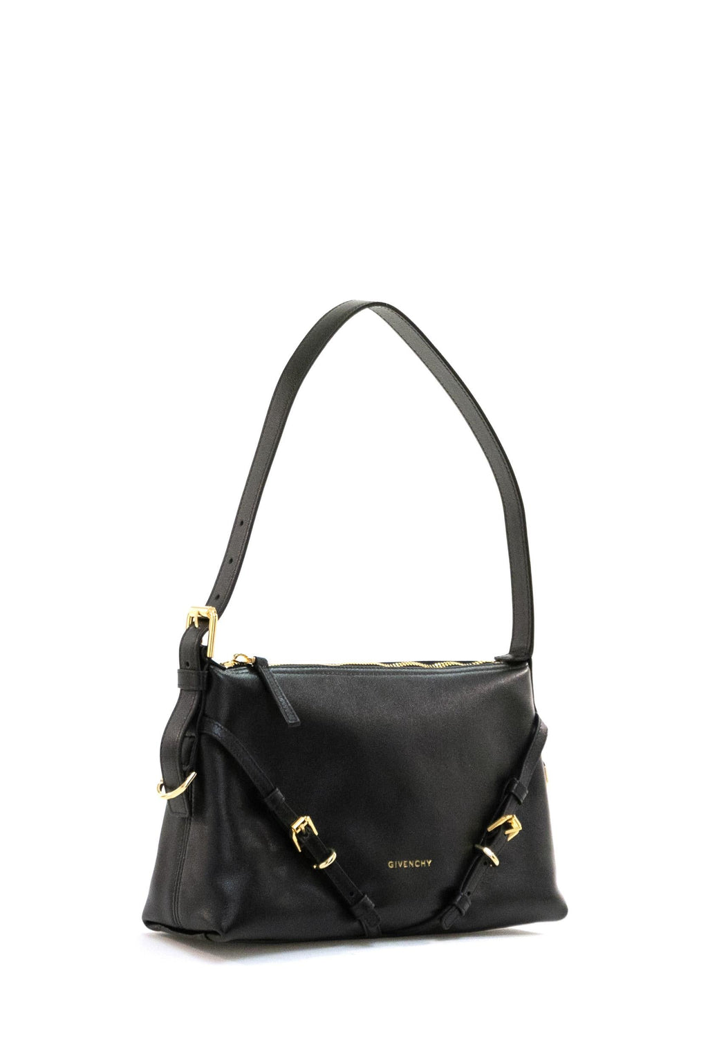 Borsa Voyou in pelle di colore nero