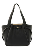 Borsa Romy shopping in pelle martellata di colore nero