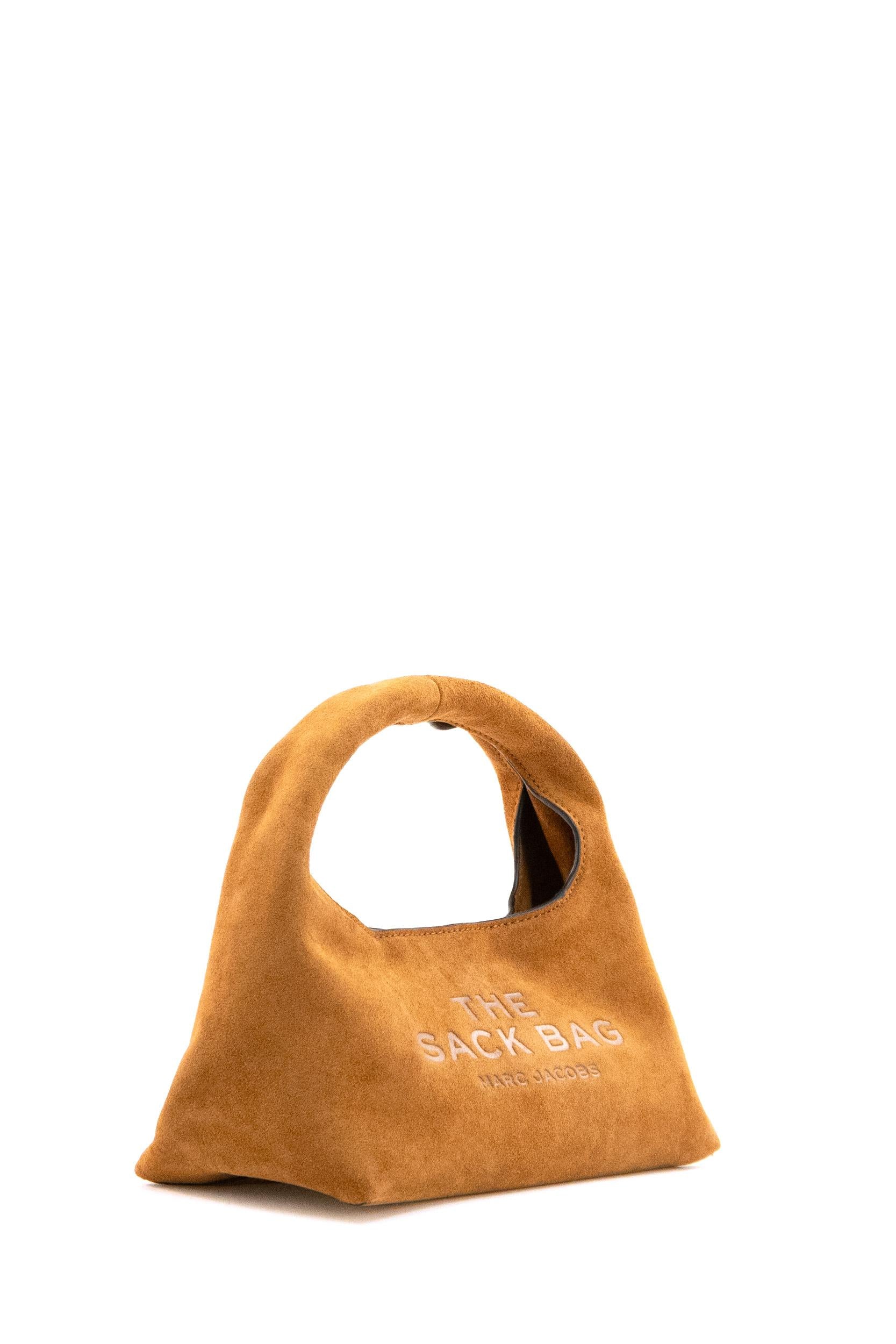 Borsa The Sack Bag in suede color marrone