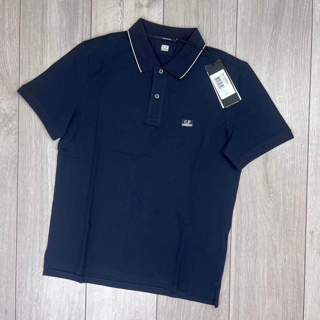 CP Company Piquet Polo Shirt - Navy -Usfansport