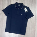 CP Company Piquet Polo Shirt - Navy -Usfansport