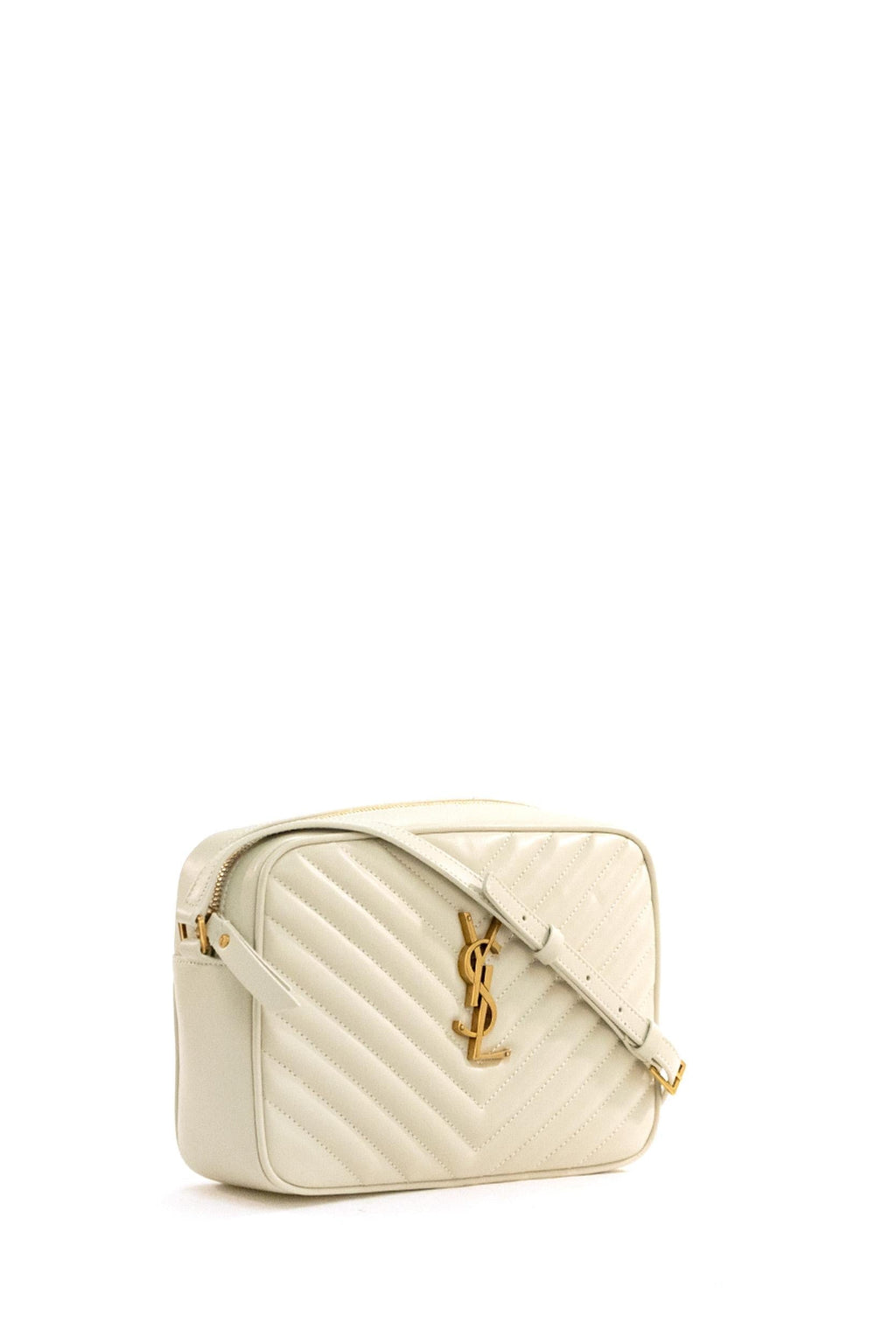 Borsa Lou in pelle matelassé color crema