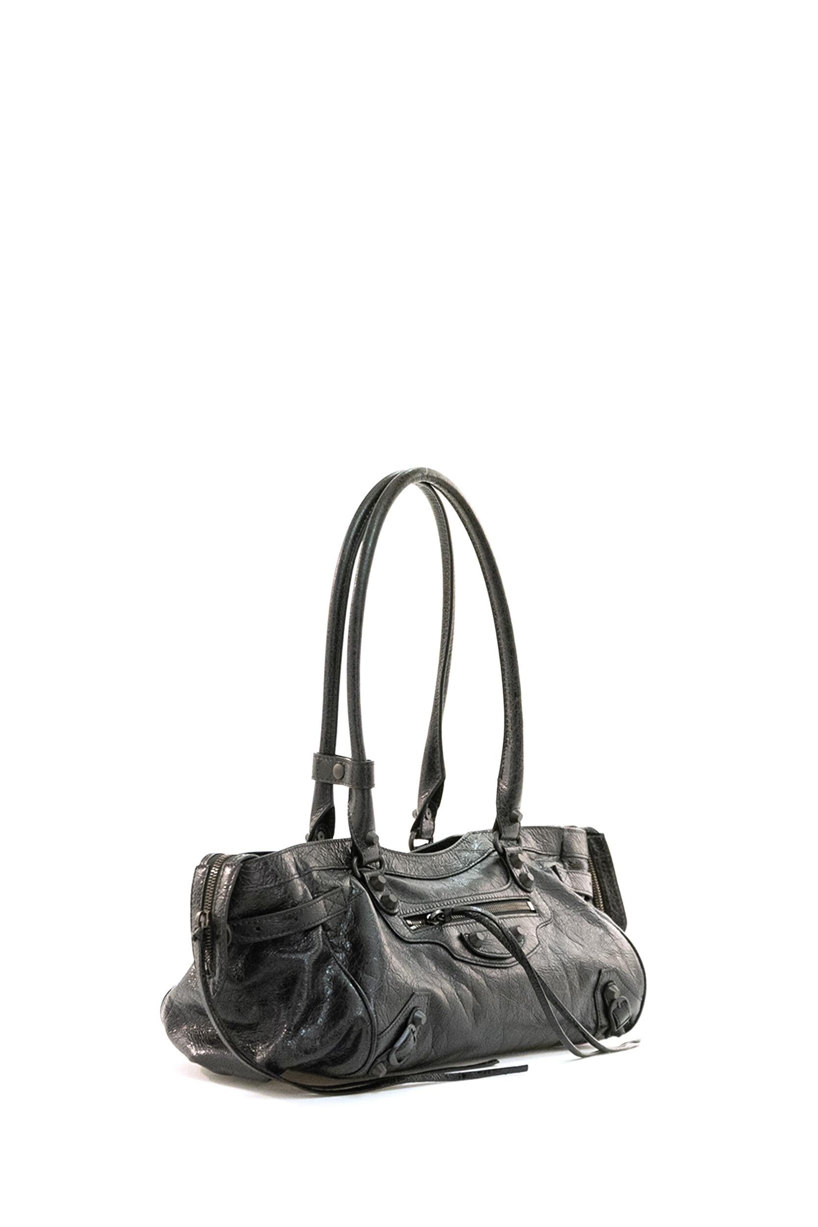 Borsa Le City East-West in pelle Arena Storico color nero