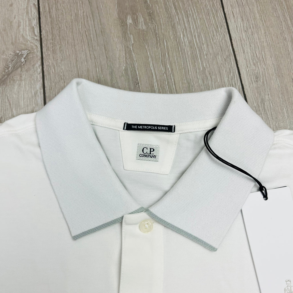 CP Company Metropolis Polo Shirt - White -Usfansport