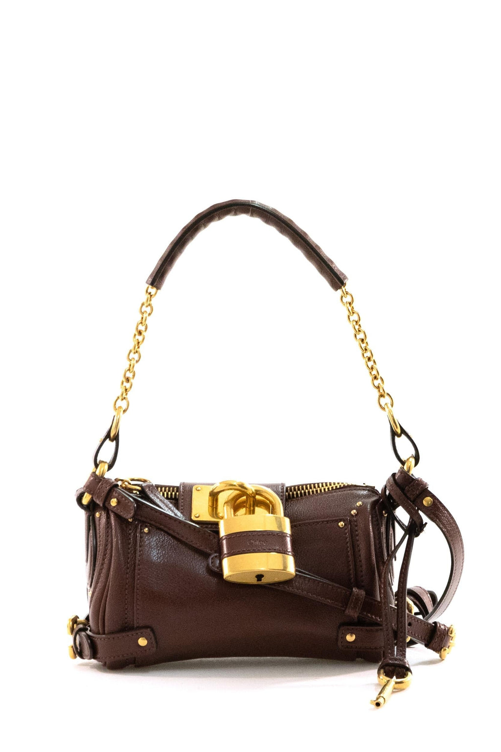 Borsa Paddington small in pelle granata color bordeaux