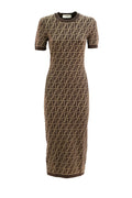 Abito in cotone FF color marrone