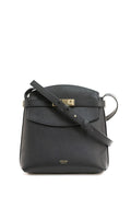 Borsa a tracolla pelle martellata nera