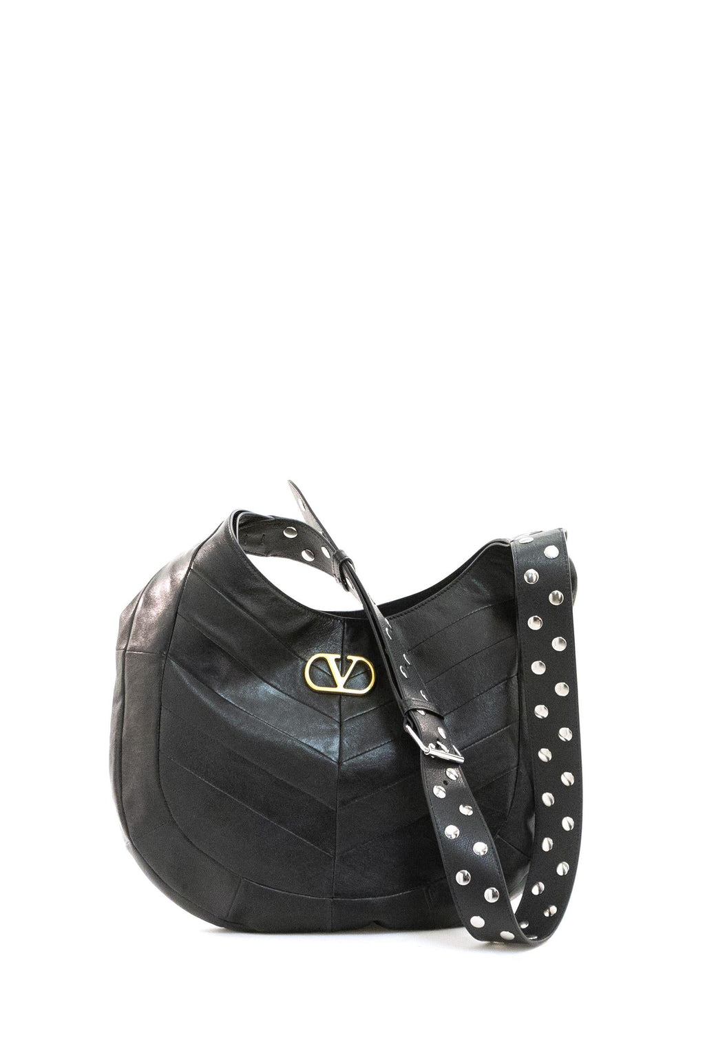Borsa Panthea in nappa di colore nero