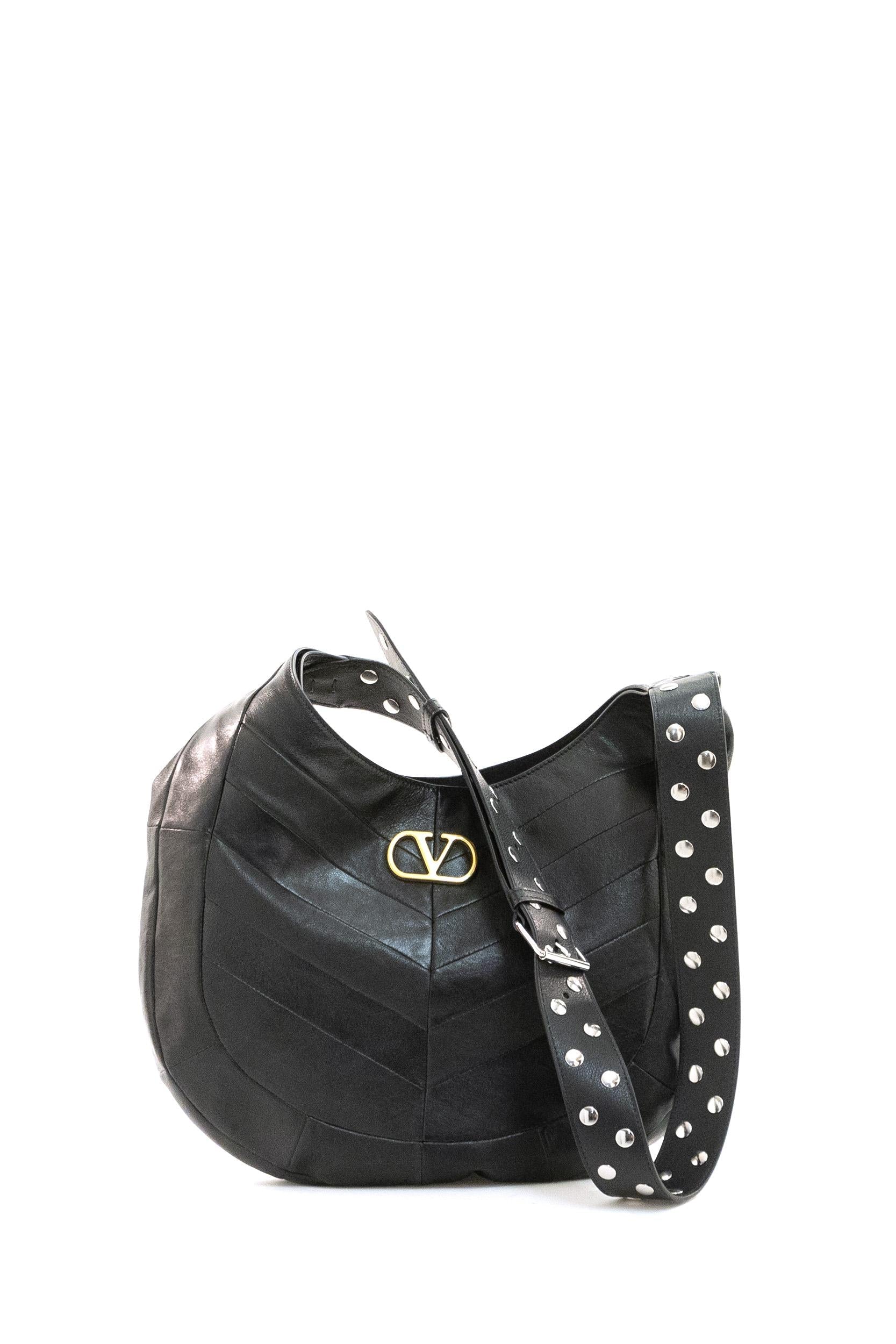 Borsa Panthea in nappa di colore nero