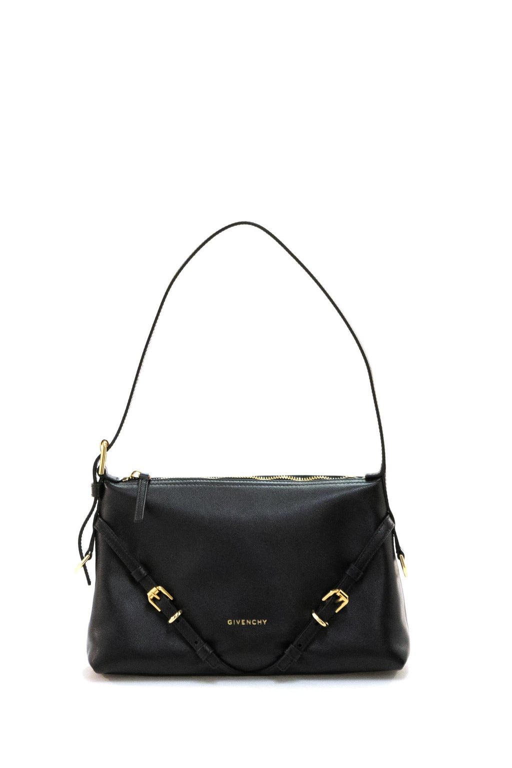 Borsa Voyou in pelle di colore nero