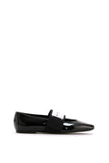Ballerine Sliced Square in pelle verniciata di colore nero