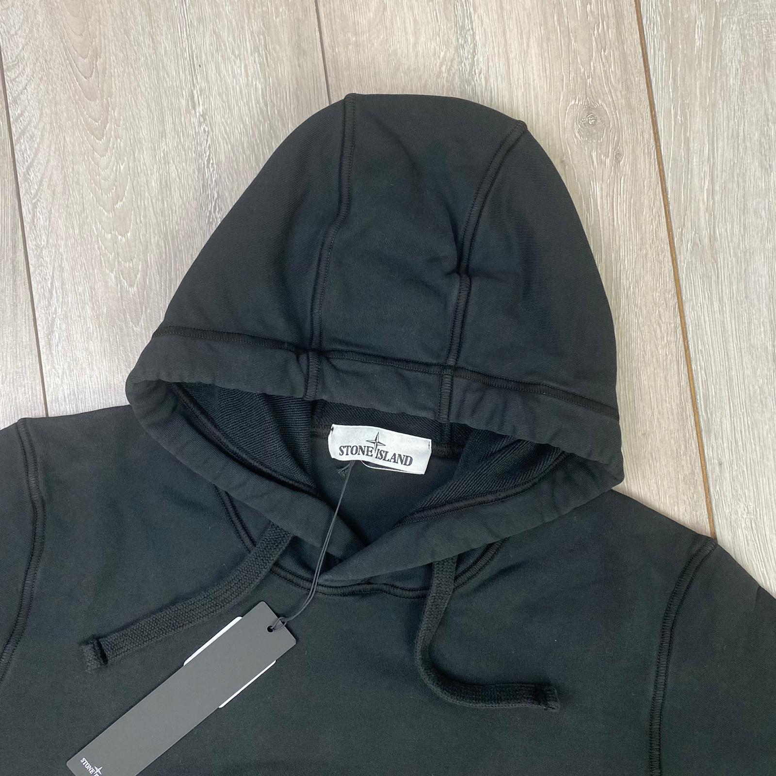 Stone Island Dyed Hoodie - Black -Usfansport